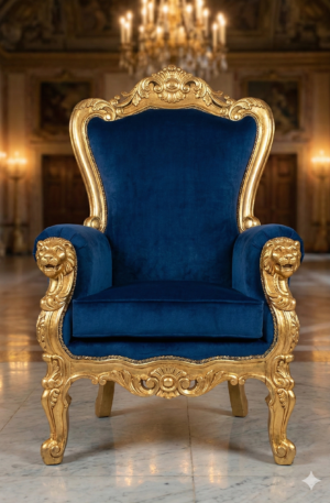 Imperial Velvet Throne Chair