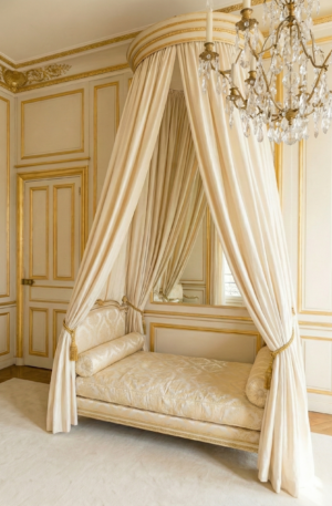 Canopy Daybed with Silk Drapes