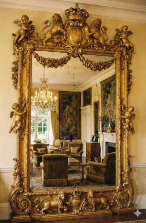 Royal Mirror with Ornate Frame