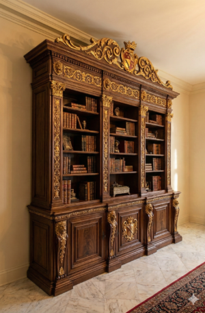 Carved Regal Bookcase