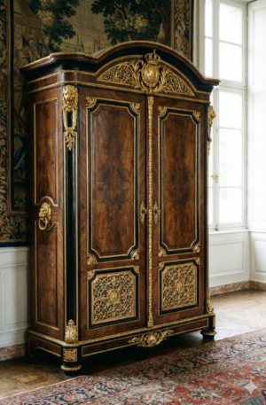 Antique Armoire with Gold Detailing
